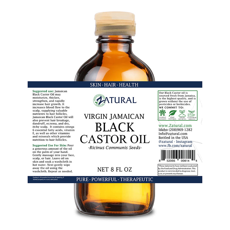 Zatural 8oz Jamaican Black Castor oil