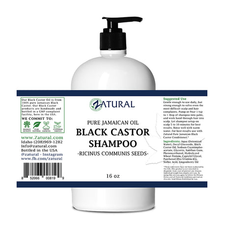 Zatural 16oz Jamaican Black Castor Shampoo