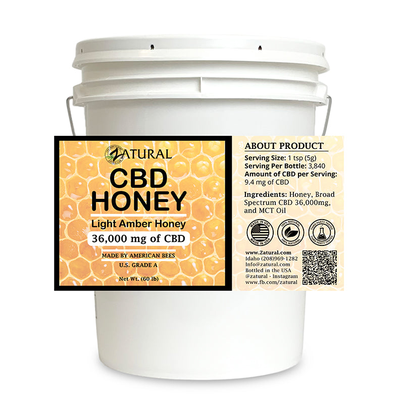Zatural CBD Honey 36,000mg Label
