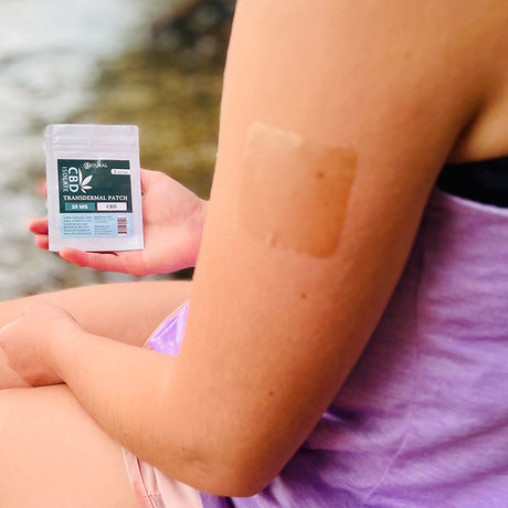 CBD patch being used by the lake