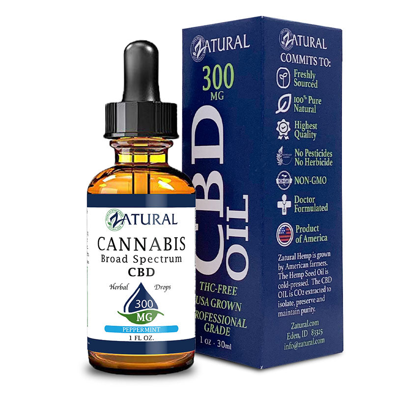 300mg Peppermint Flavored CBD Oil with Box
