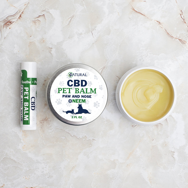 Pet Balm with open Pet Balm Container