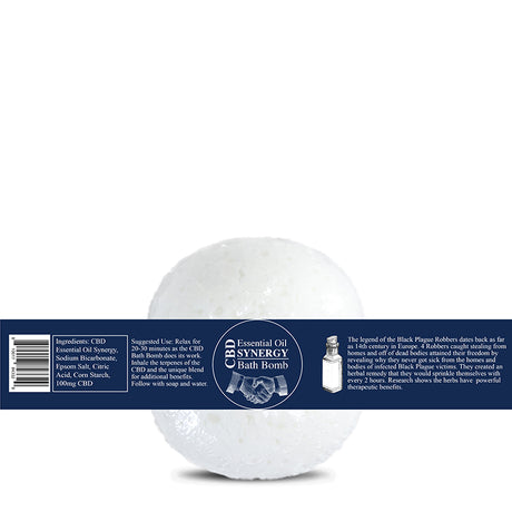 CBD Synergy Bath Bomb Label
