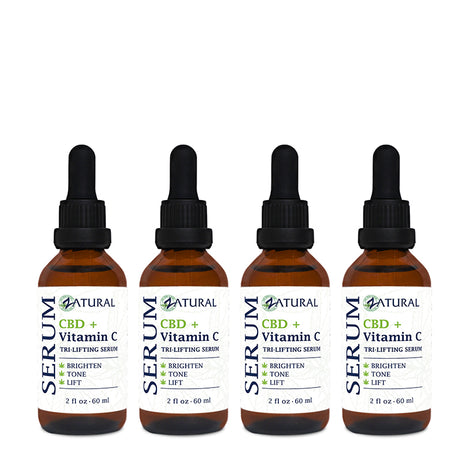 Zatural CBD Vitamin C Serum four Pack