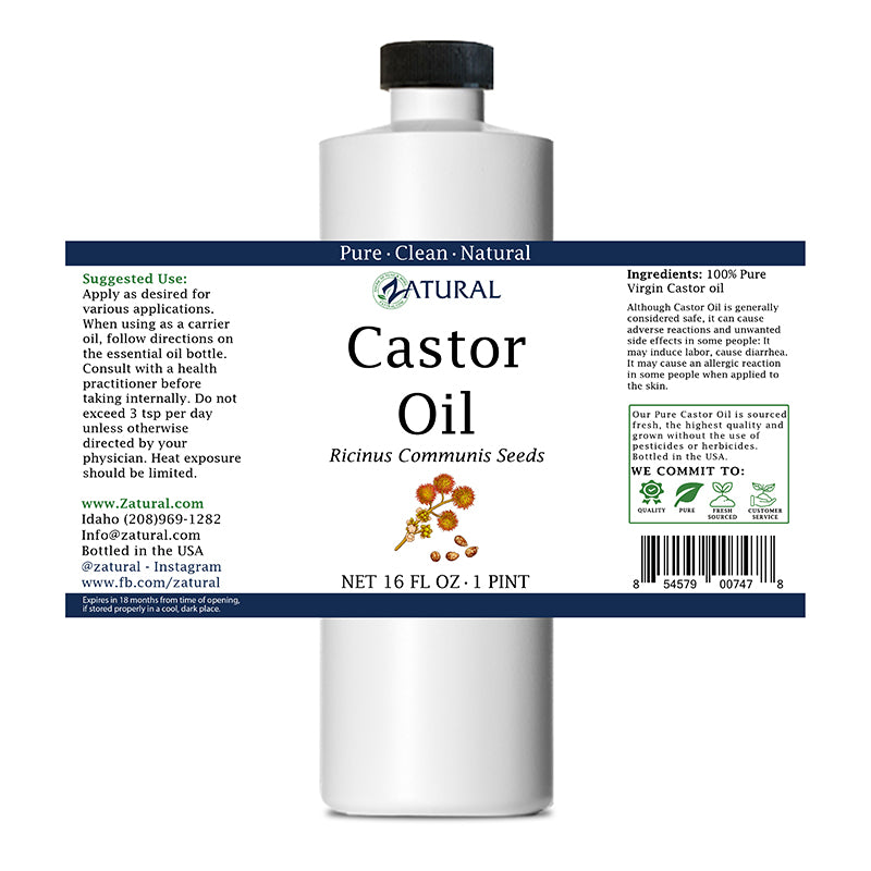 Zatural 16oz Castor Oil