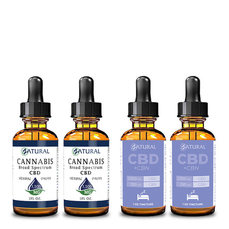 Day and Night Bundle Broad Spectrum CBD Oil 1500mg and CBN Oil