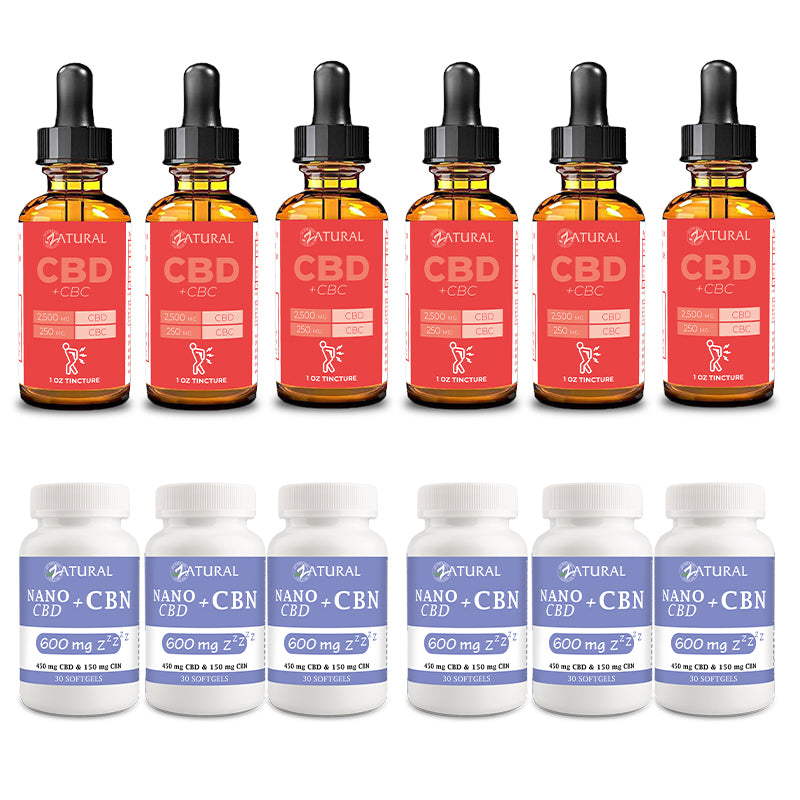 Six Month Supply CBC Oil and CBN Softgels 600mg