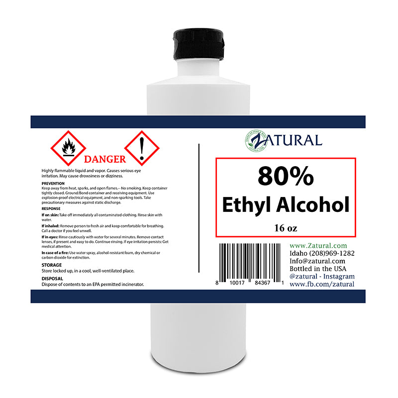 Ethyl Alcohol 16oz label