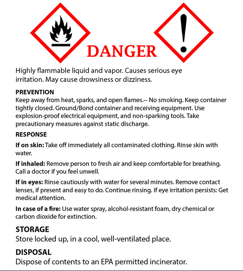 Ethyl Alcohol Warning