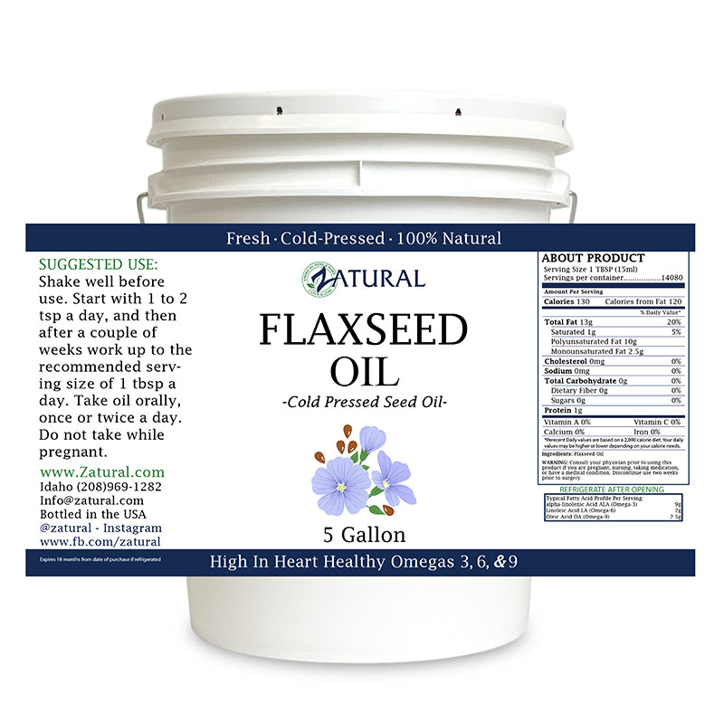 Flaxseed Oil Organic & Cold Pressed Zatural