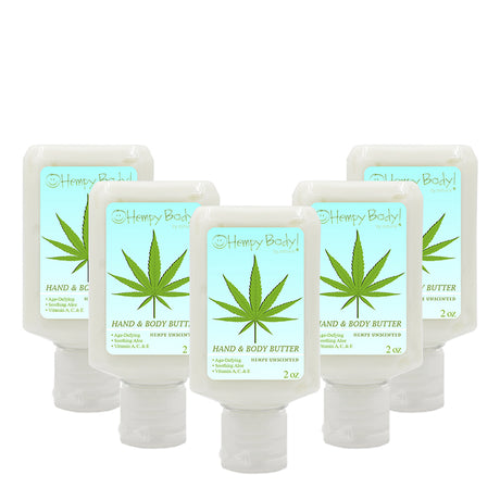 Hempy Unscented Body Butter 2oz five pack
