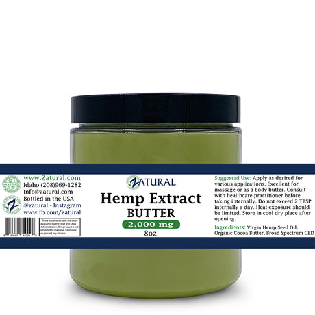 Zatural Hemp Extract Butter 2000mg