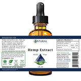 Hemp Extract Drops 1,500mg label