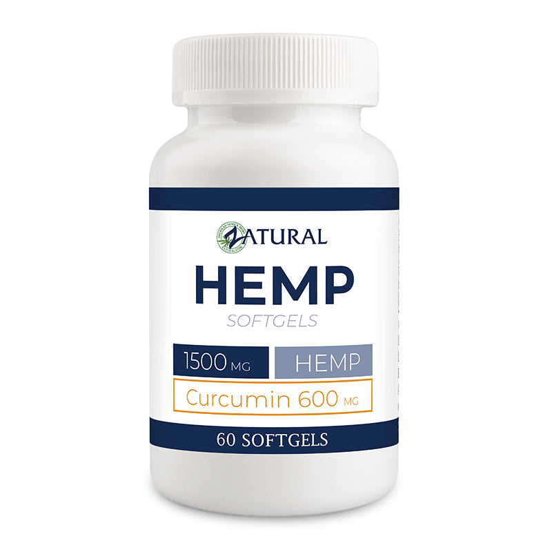 Hemp Extract Softgels With Curcumin 60 count