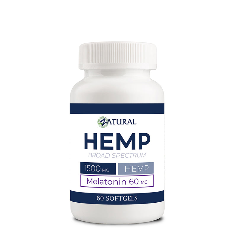 Hemp Extract Softgels with Melatonin 60 count