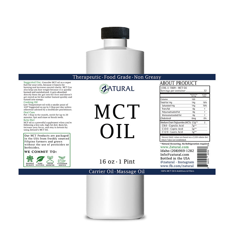 Zatural 16oz MCT oil