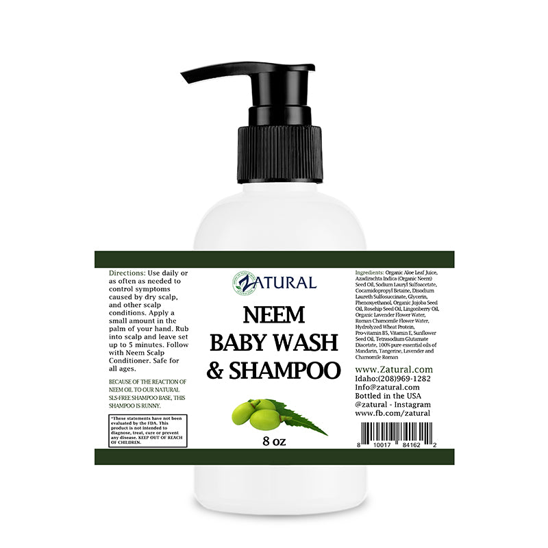8oz Neem Baby Wash and shampoo