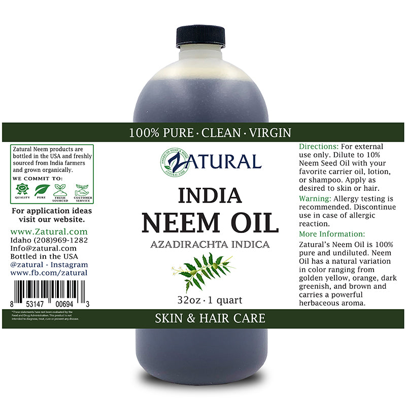 Neem Oil 32oz Label