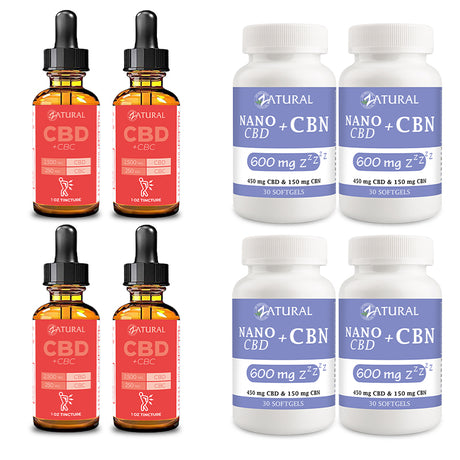 Four Month Supply CBC Oil and CBN Softgels 600mg