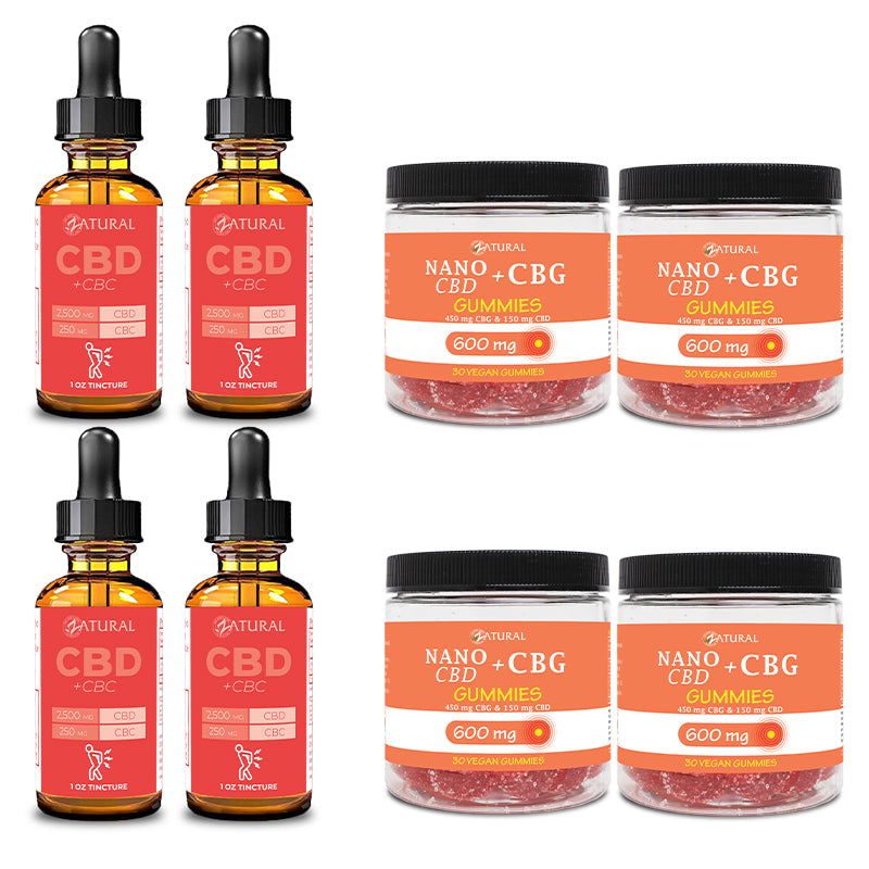 Four Month Supply CBC Oil and CBG Gummies 600mg