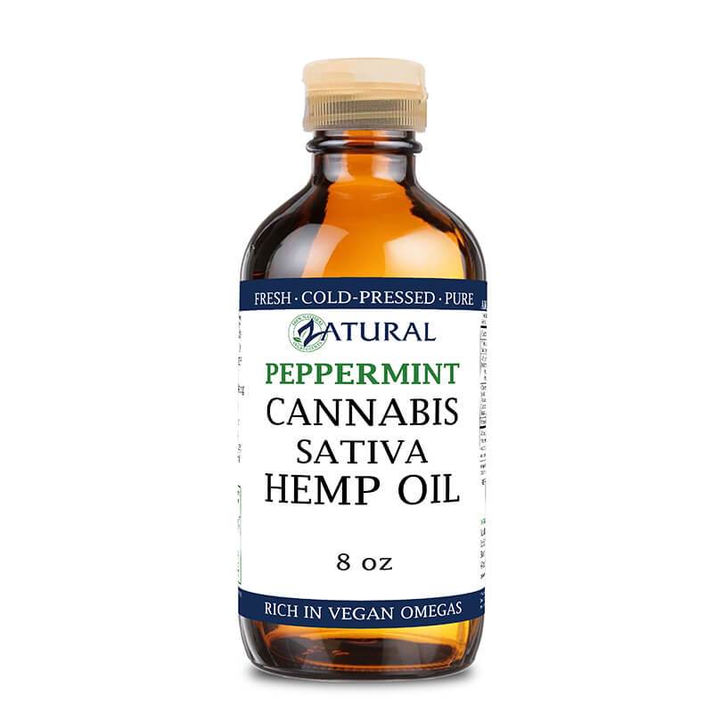 Peppermint flavored Hemp Oil 8oz