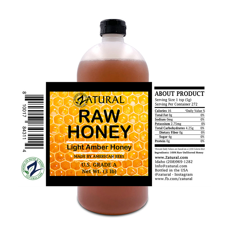 Zatural 3lb Raw Honey