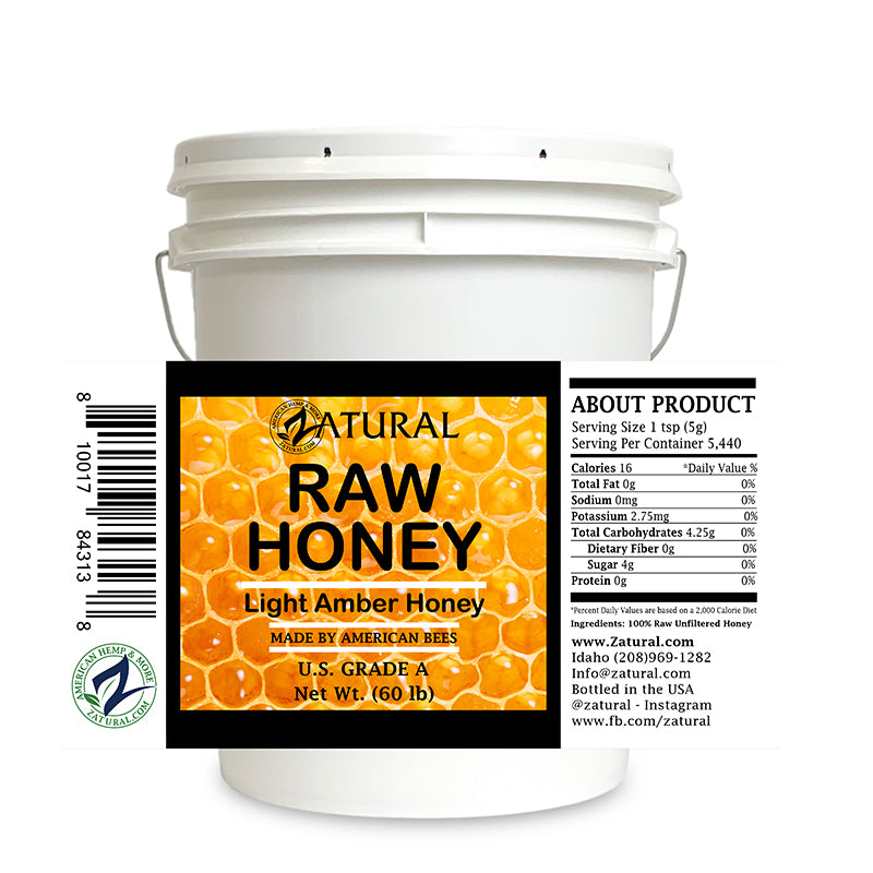 Zatural 60lb Raw Honey