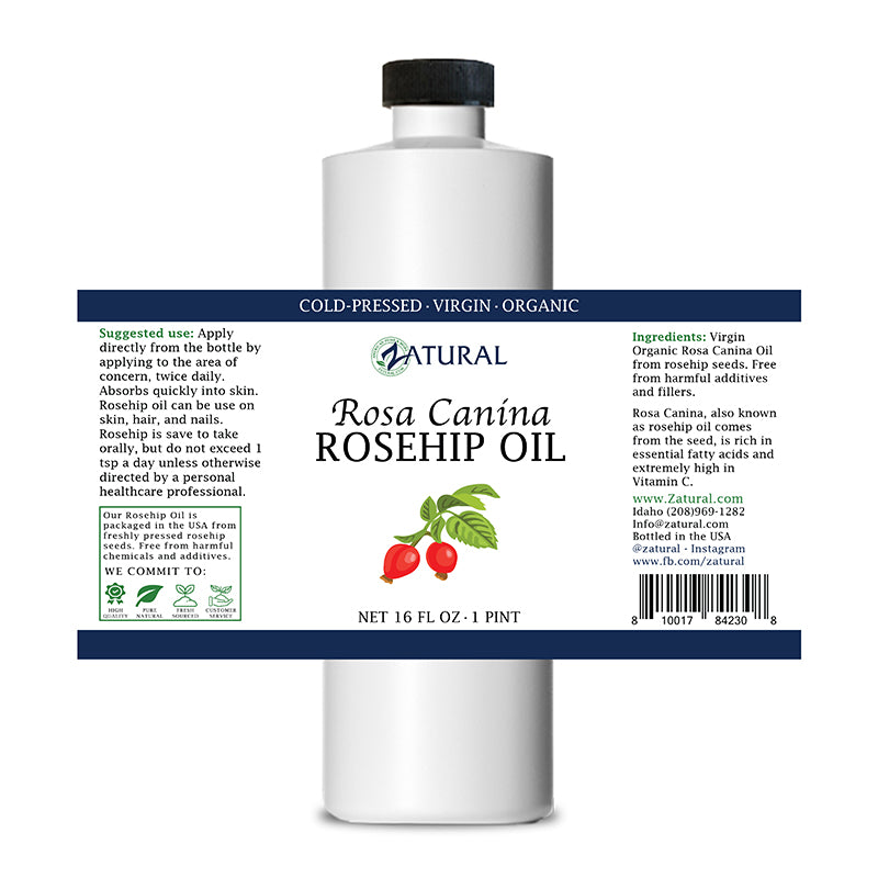 Rosehip seed Oil 16oz label