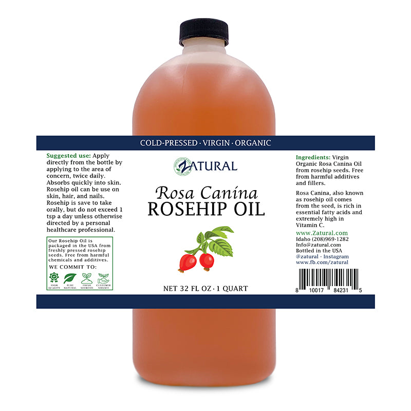 Rosehip seed Oil 32oz label