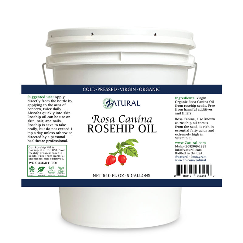 Rosehip seed Oil 5 gallon label