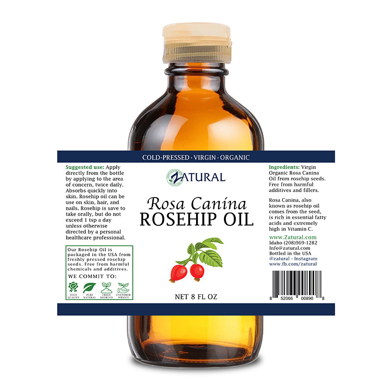 Rosehip seed Oil 8oz label