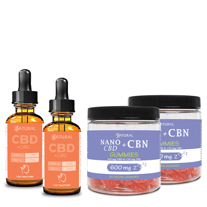 Two Month Supply CBG Oil and CBN Gummies 600mg