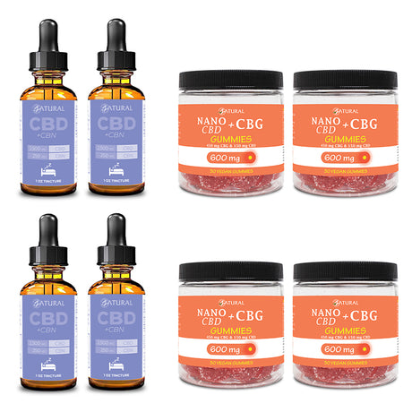 Four Month Supply CBN Oil and CBG Gummies 600mg