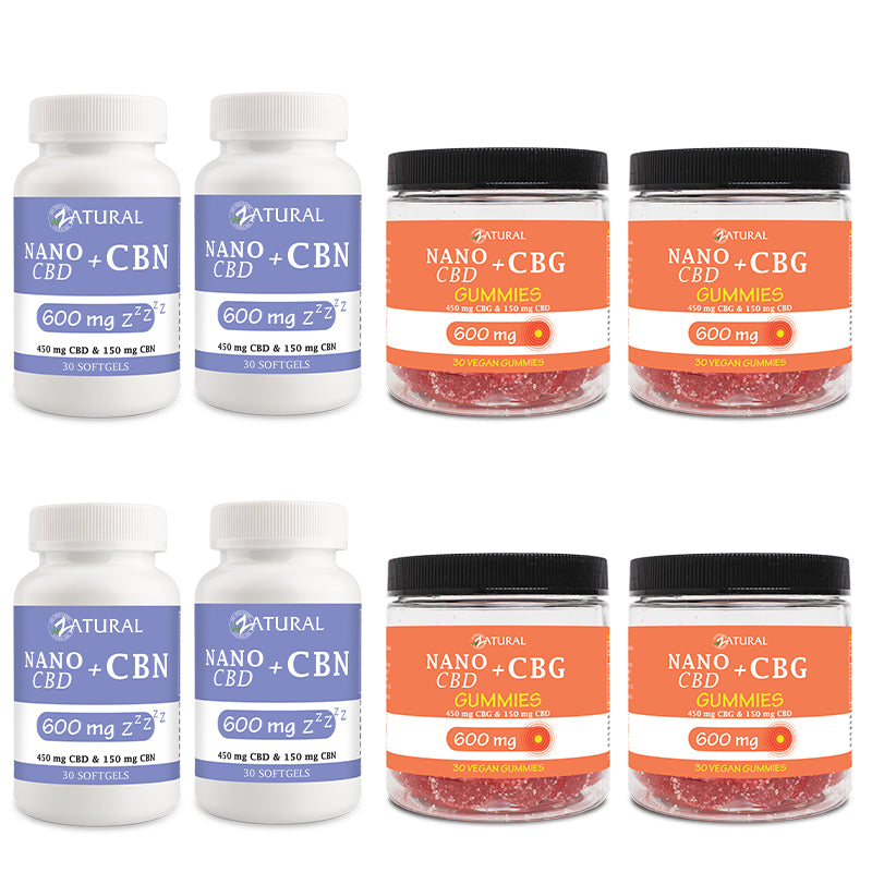 Four Month Supply CBN Softgels and CBG Gummies 600mg