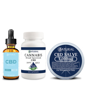 Wellness CBD Bundle and CBD softgel 300mg and salve 1,000 mg