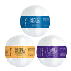 CBD Bath Bomb with stress away, mood boost, and deep sleep