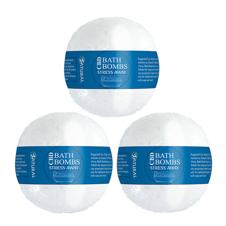 CBD Bath Bomb with stress away, stress away, and stress away