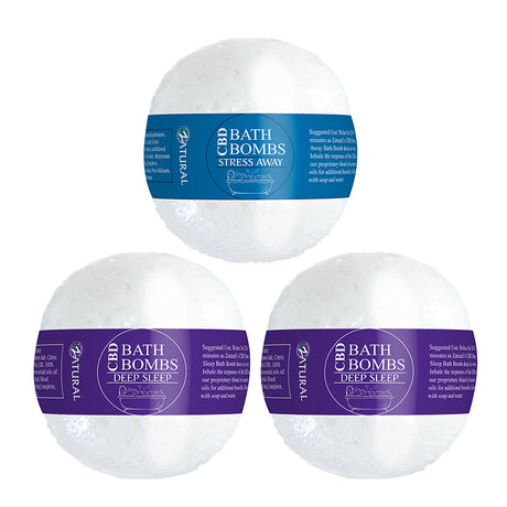 CBD Bath Bomb with stress away, deep sleep, and deep sleep