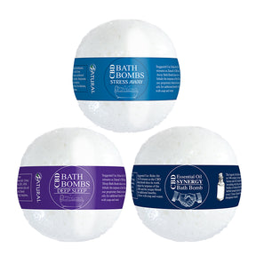 CBD Bath Bomb with stress away, synergy, and deep sleep