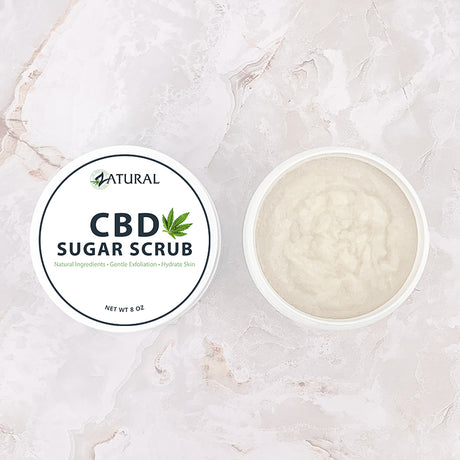 Zatural CBD Sugar Scrub open