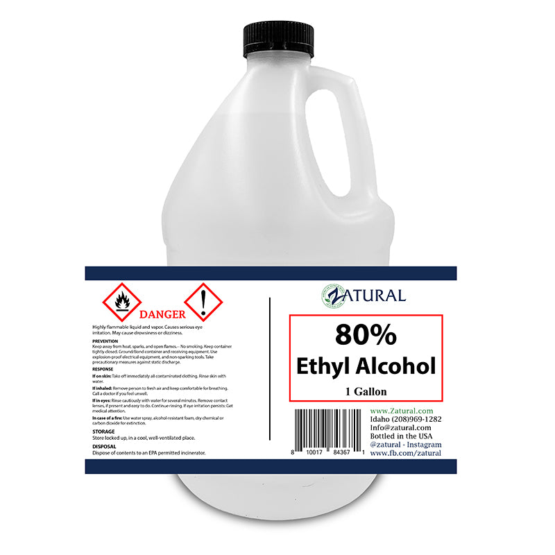 Ethyl Alcohol 1 Gallon label