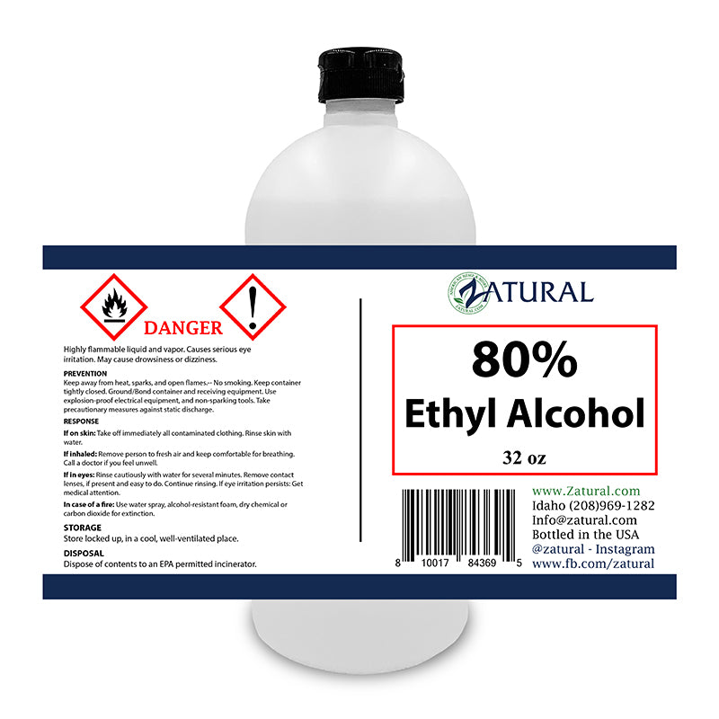 Ethyl Alcohol 32oz label