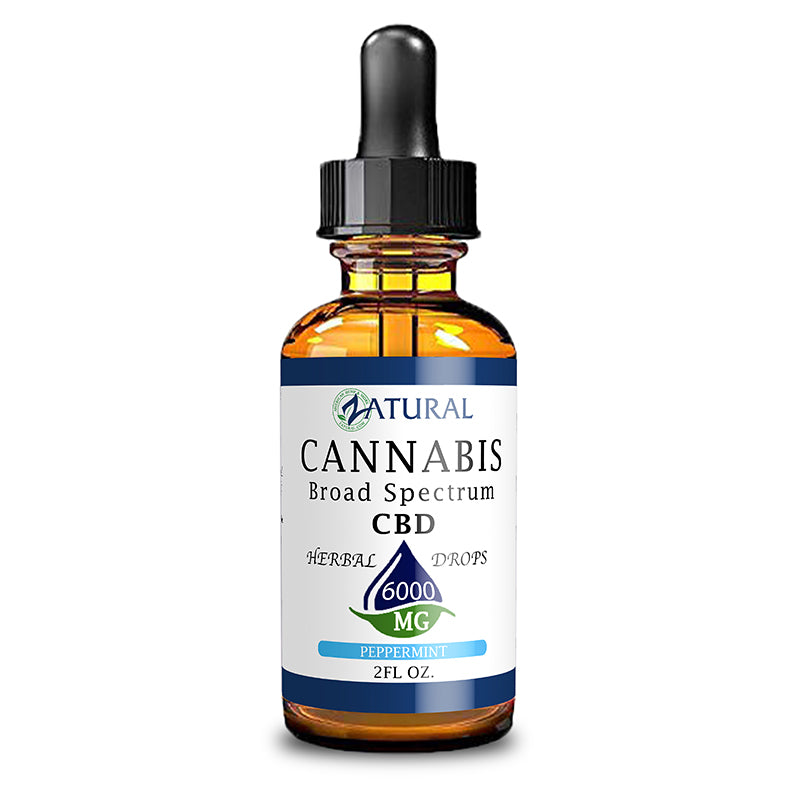 2oz 6,000mg Peppermint Flavored CBD Oil Drops