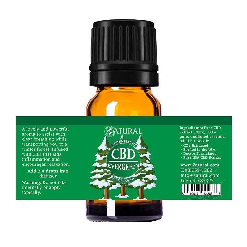 CBD Evergreen Essential oil 10ml label