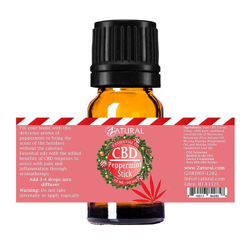 CBD Peppermint Stick essential oils labels