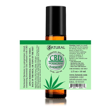 Hormonal Harmony CBD Roll-on label