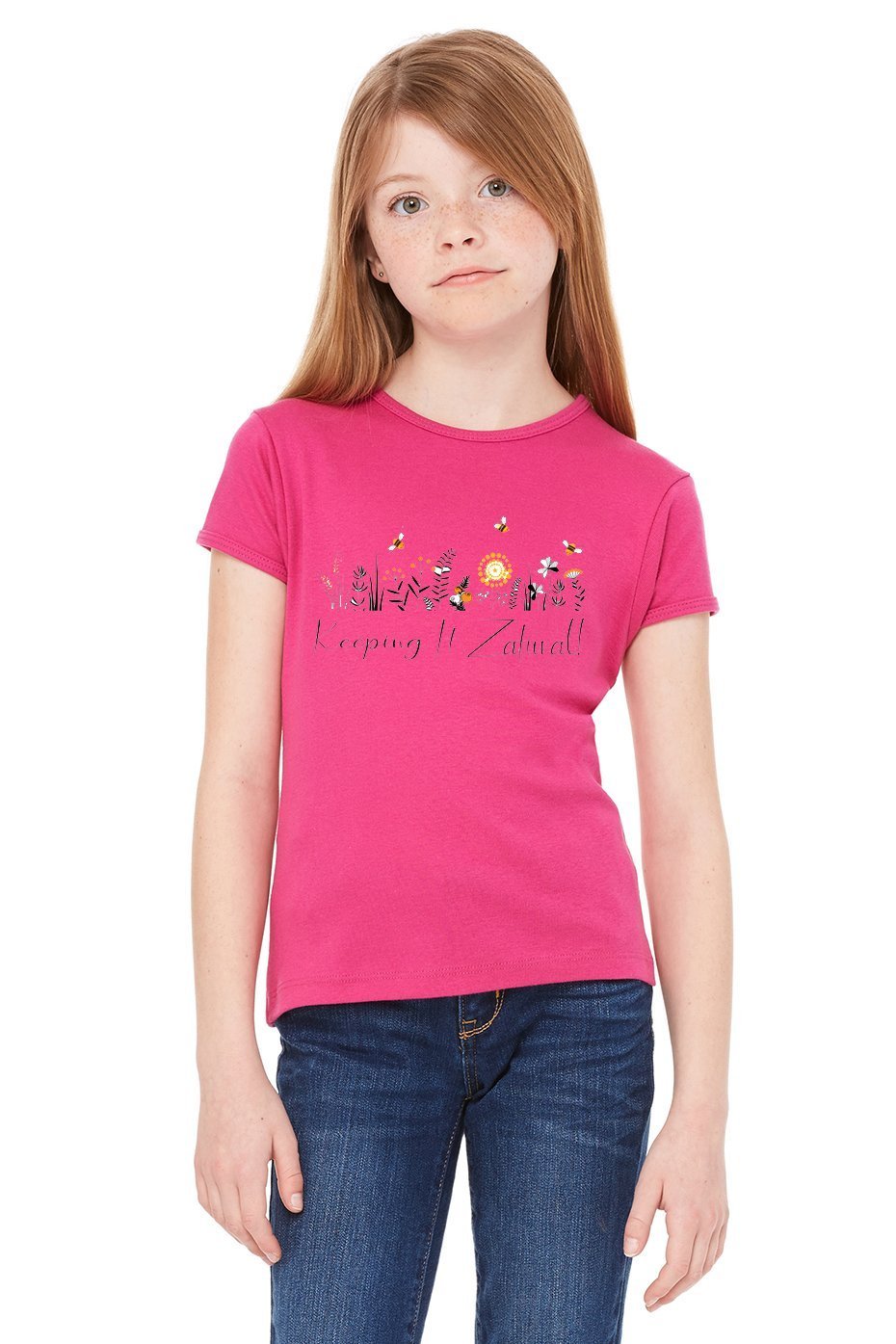 'Keeping It Zatural!' Girl's Flower Graphic