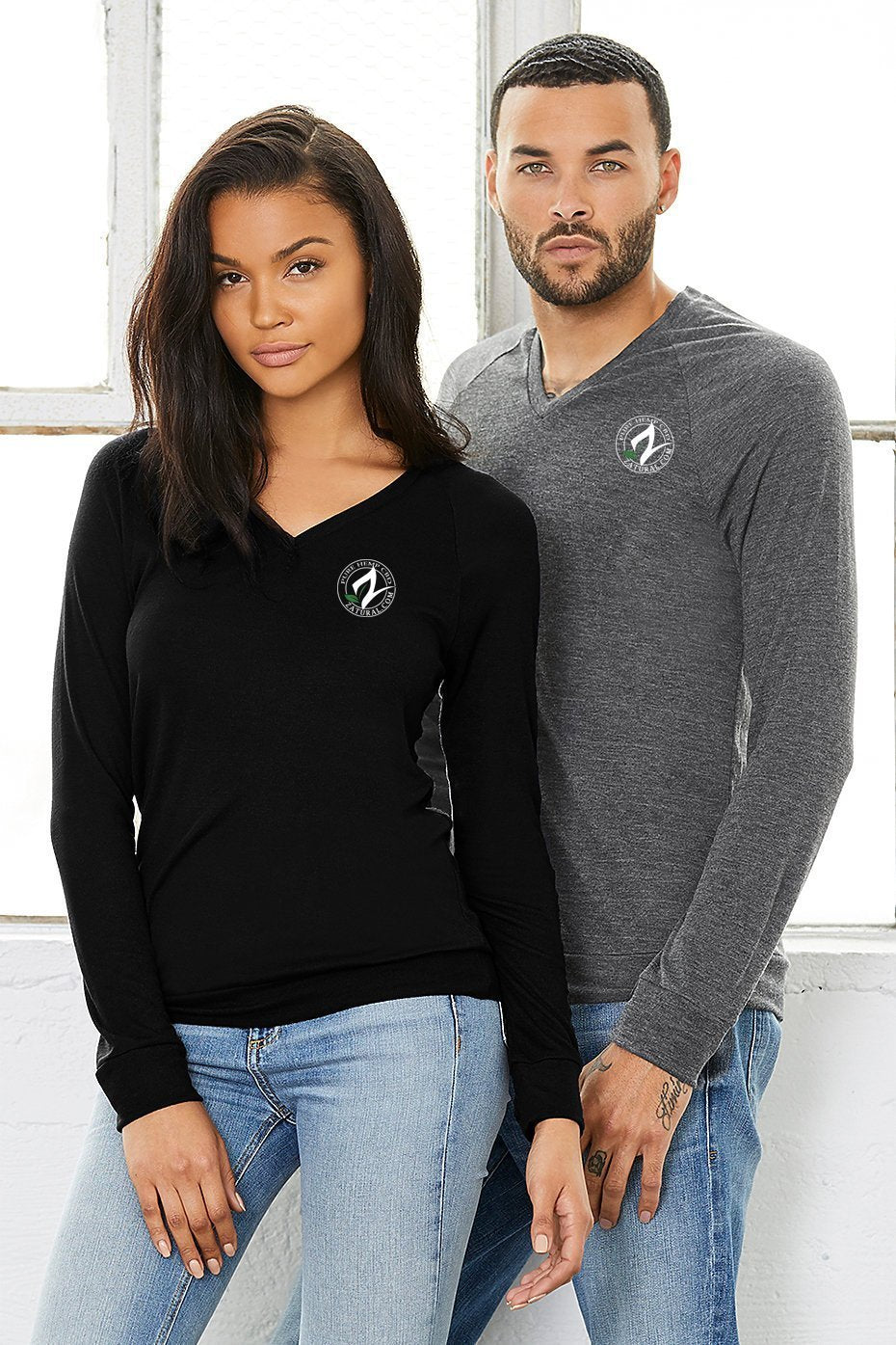 'Zatural Logo Sweater' - Lightweight V Neck | Unisex