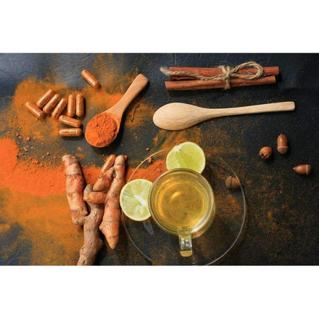 Organic Turmeric Powder Pile